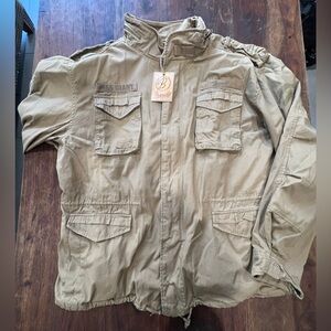 Men's Khaki Military Field Jacket